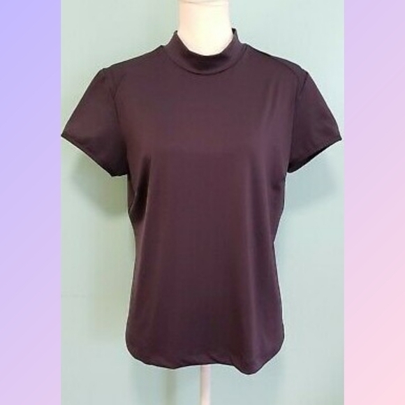 Nike Golf Shirt Dri-Fit purple mock neck - Picture 1 of 5